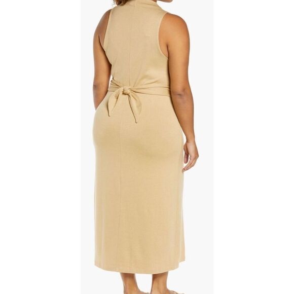Vince Wrap Waist Sleeveless Dress in Maize NWT Size 3XL - Picture 3 of 7